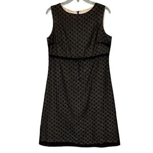 Vintage Maggy London Eyelit Lace Dress Sleeveless Sz 8